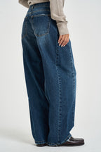 Jeans donna wide leg blu JPAOLALV097 DENIM SUSY MIX 