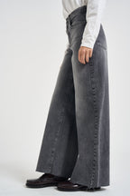 Jeans donna a palazzo grigio slavato JSUSY122 NERO SUSY MIX 