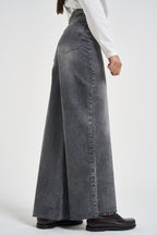 Jeans donna a palazzo grigio slavato JSUSY122 NERO SUSY MIX 