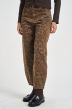 Jeans donna stampa animalier cammello JSUSY124 CAMMELLO SUSY MIX 