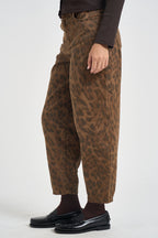 Jeans donna stampa animalier cammello JSUSY124 CAMMELLO SUSY MIX 