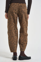 Jeans donna stampa animalier cammello JSUSY124 CAMMELLO SUSY MIX 