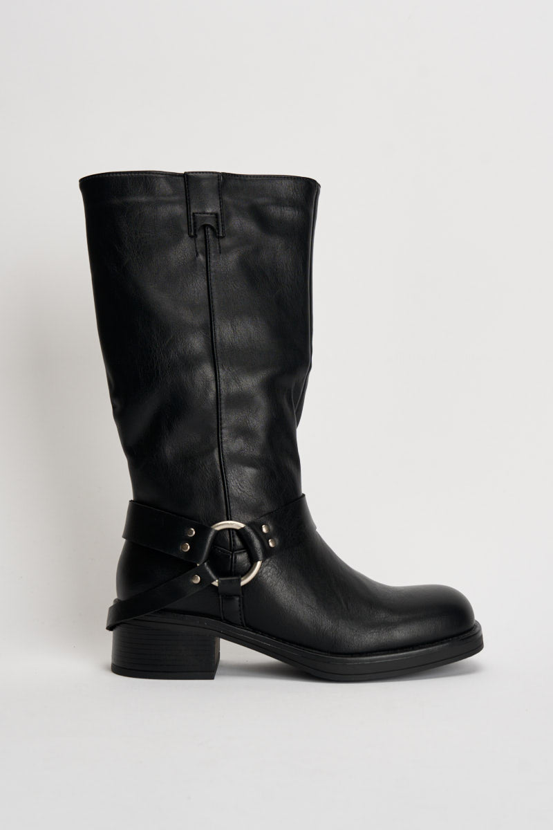 Stivali donna Biker neri MP730 NERO SUSY MIX 
