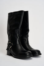 Stivali donna Biker neri MP730 NERO SUSY MIX 