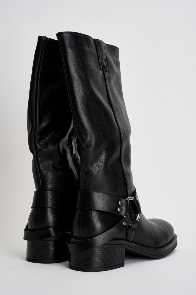 Stivali donna Biker neri MP730 NERO SUSY MIX 