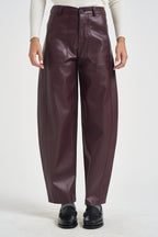 Pantaloni donna in ecopelle bordeaux PP431T10 BAROLO SUSY MIX 