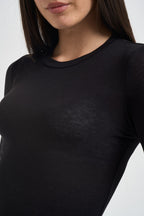 Maglia donna slim fit nera SH004395 NERO SUSY MIX 