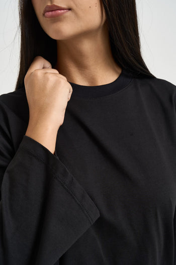 Maglia donna con maniche svasate nera - 3