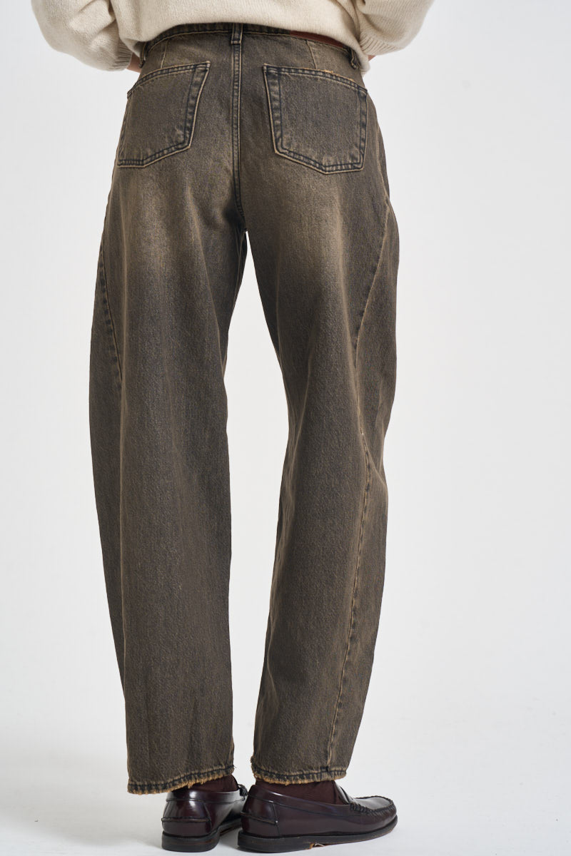 Jeans donna effetto vintage grigio LUCYLV109 NERO TENSIONE IN 
