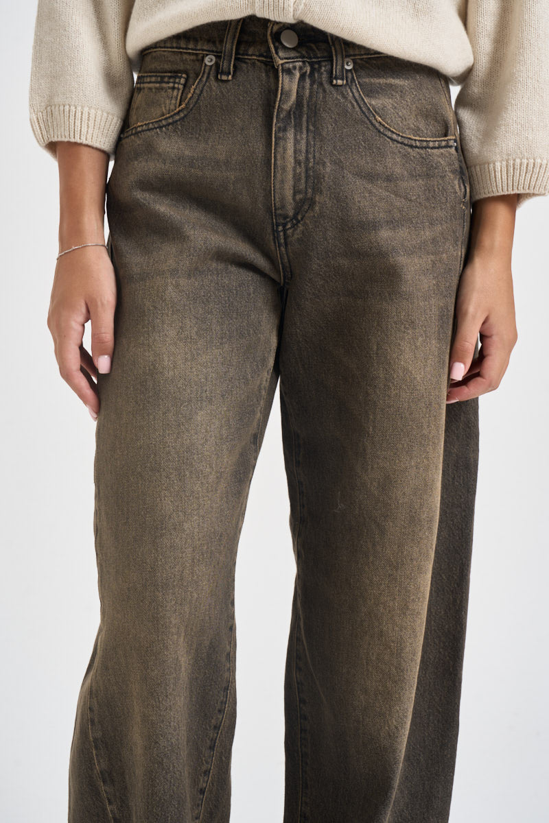 Jeans donna effetto vintage grigio LUCYLV109 NERO TENSIONE IN 