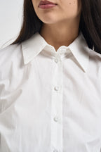 Camicia donna polsini con piume bianca W26C577 NATURALE TENSIONE IN 
