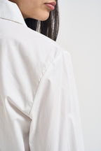 Camicia donna polsini con piume bianca W26C577 NATURALE TENSIONE IN 
