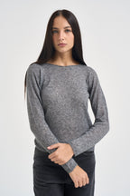 Maglia donna scollo a barca grigio mélange W6HMJ27A464 GRIGIO TENSIONE IN 