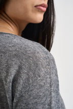 Maglia donna scollo a barca grigio mélange W6HMJ27A464 GRIGIO TENSIONE IN 