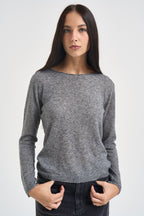 Maglia donna scollo a barca grigio mélange W6HMJ27A464 GRIGIO TENSIONE IN 