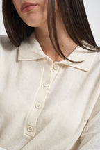 Maglia donna polo panna WL1028 PANNA TENSIONE IN 