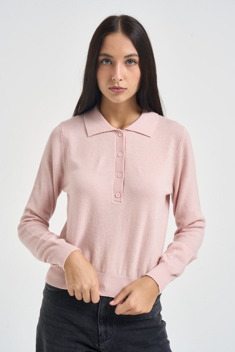 Maglia donna polo rosa WL1028 ROSA TENSIONE IN 
