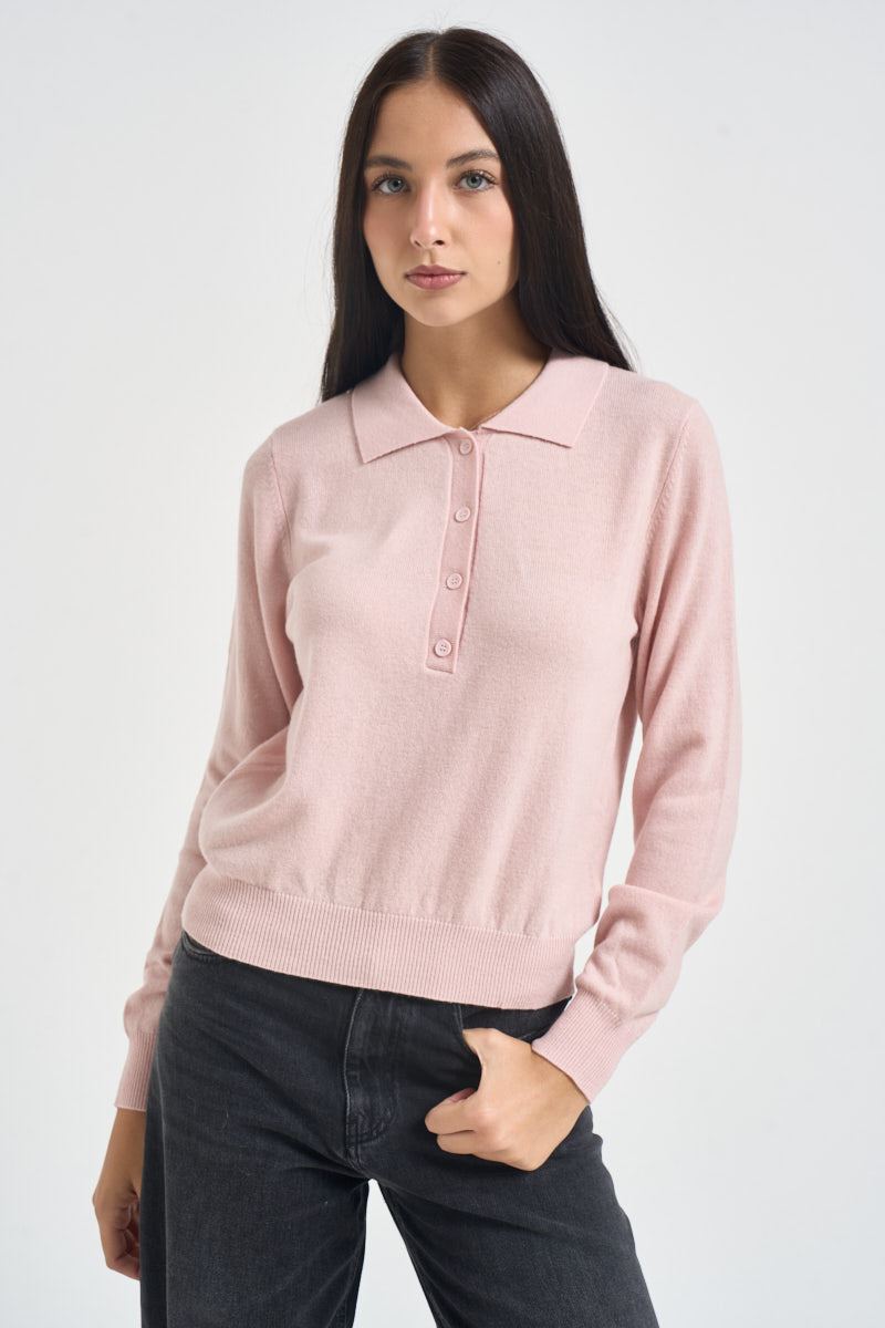 Maglia donna polo rosa WL1028 ROSA TENSIONE IN 