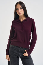 Maglia donna polo vino WL1028 VINO TENSIONE IN 