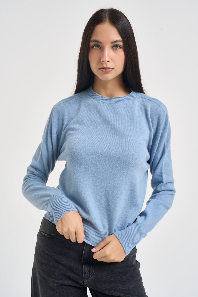 Maglia donna girocollo azzurro WL104 CELESTE TENSIONE IN 