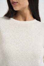 Maglia donna girocollo bianco latte WL104 PANNA TENSIONE IN 