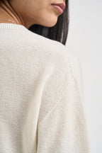 Maglia donna girocollo bianco latte WL104 PANNA TENSIONE IN 