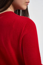Cardigan donna girocollo con bottoni ross WL145 ROSSO TENSIONE IN 