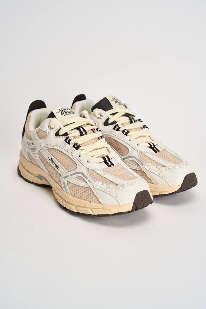 Sneakers uomo The Re-Run Americana basse panna e moro ME263003 157 THE MERCER BRAND 