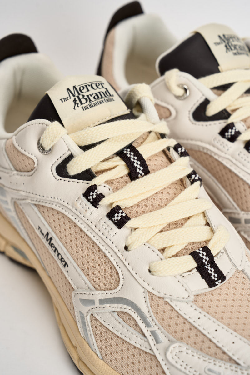 Sneakers uomo The Re-Run Americana basse panna e moro ME263003 157 THE MERCER BRAND 