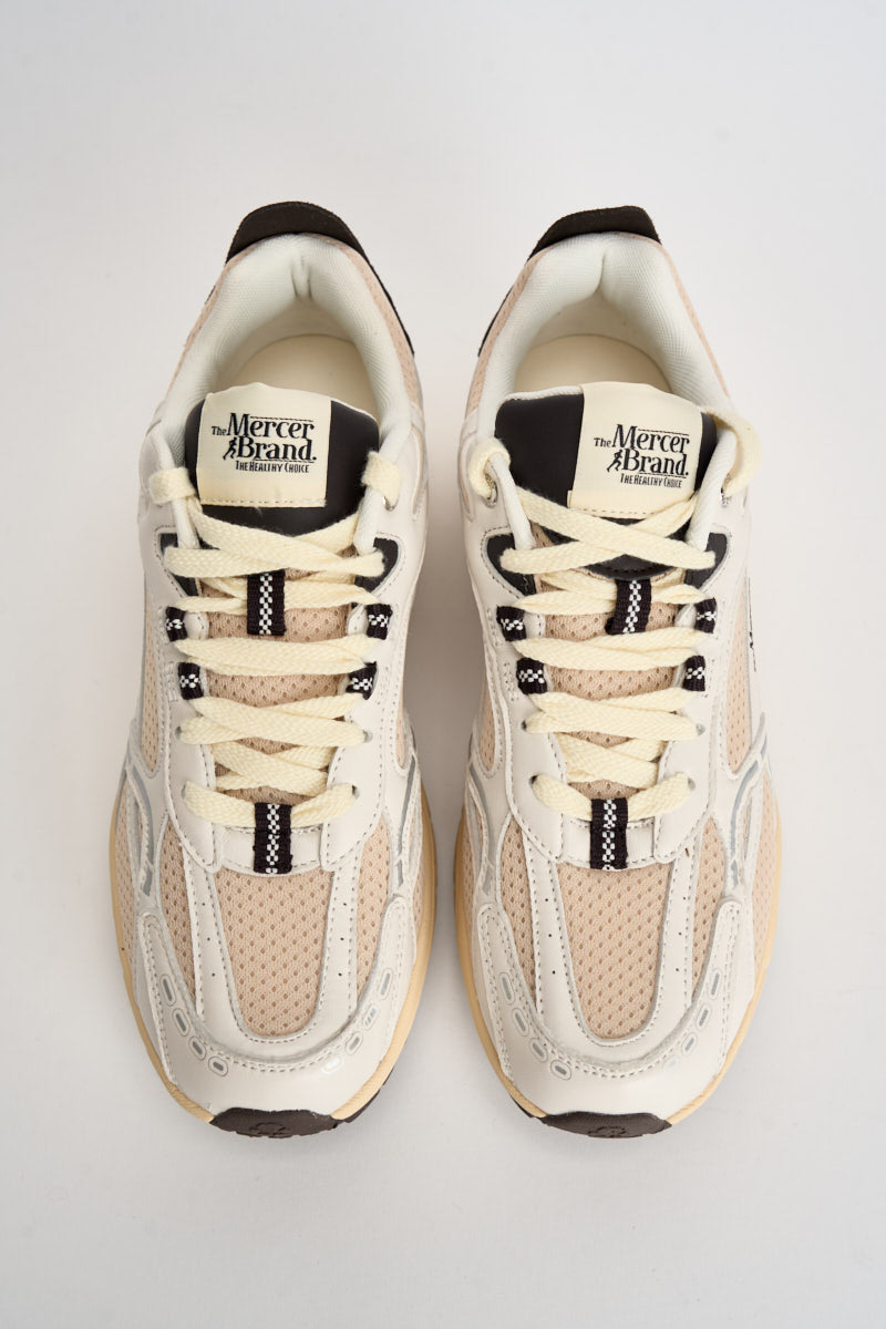Sneakers uomo The Re-Run Americana basse panna e moro ME263003 157 THE MERCER BRAND 