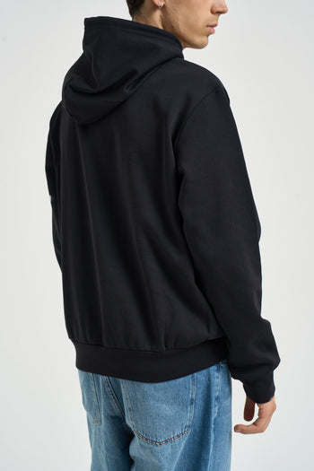 Felpa uomo Simple Dome con cappuccio nera - 4