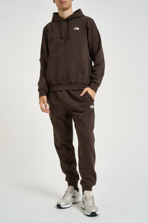 Felpa uomo Simple Dome con cappuccio marrone - 1