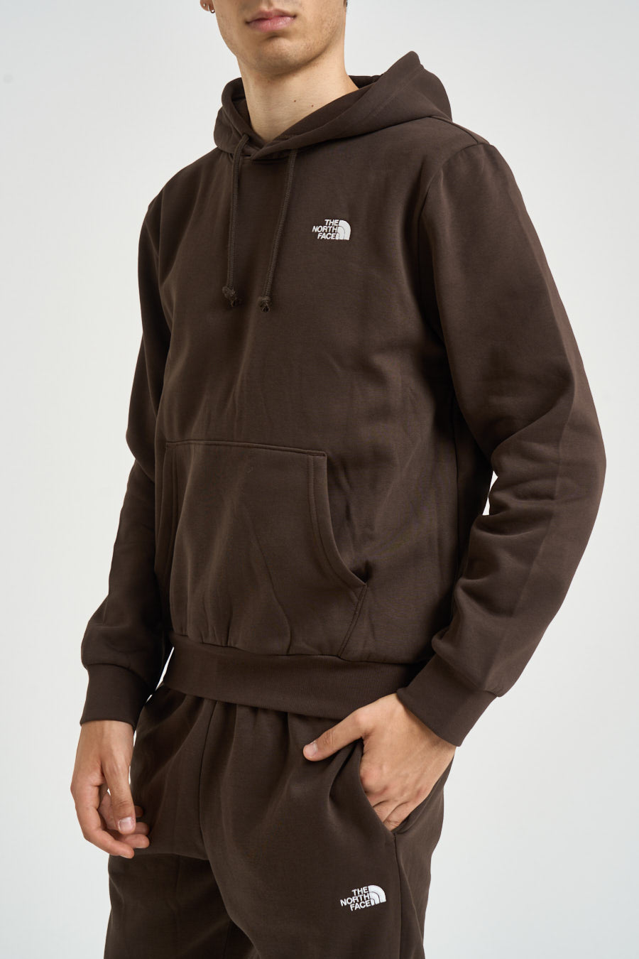 Felpa uomo Simple Dome con cappuccio marrone 8CWM NMF THE NORTH FACE 