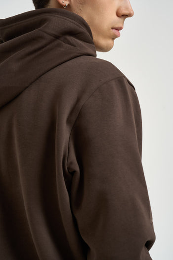 Felpa uomo Simple Dome con cappuccio marrone - 6