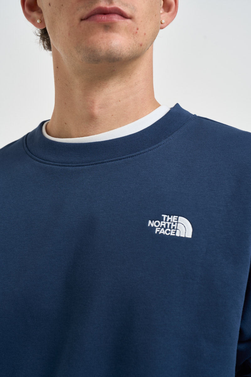 Felpa uomo simple dome crew girocollo blu 8D60 8K2 THE NORTH FACE 
