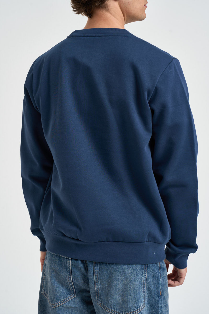 Felpa uomo simple dome crew girocollo blu 8D60 8K2 THE NORTH FACE 
