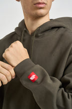 Felpa uomo con cappuccio e Red Box verde 8EFZ 21L THE NORTH FACE 