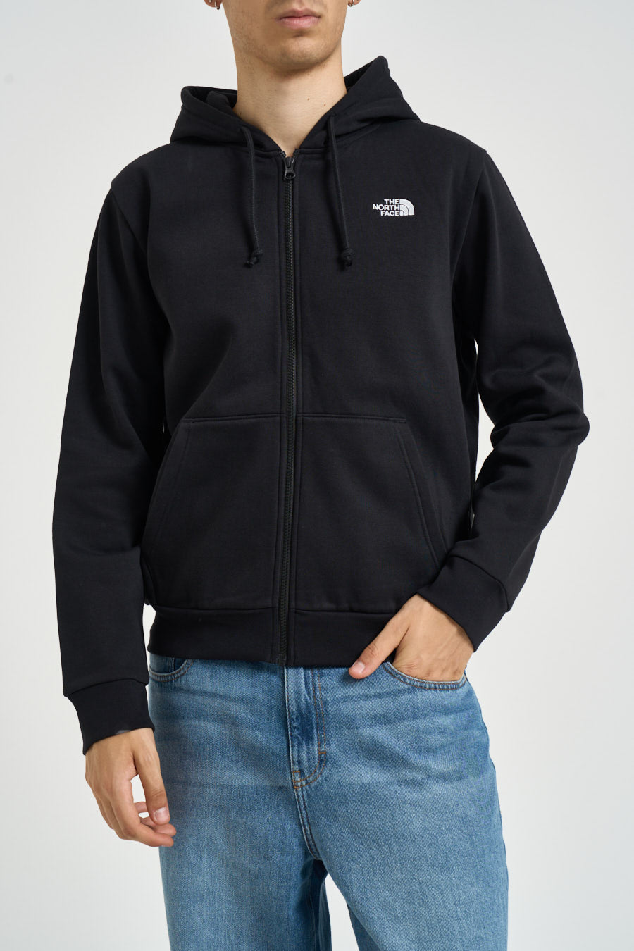 Felpa uomo Simple Dome Fullzip nera 8EU1 JK3 THE NORTH FACE 