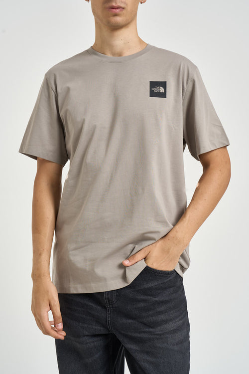 T-shirt uomo con box logo tortora