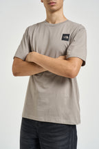 T-shirt uomo con box logo tortora 8G9C 2MB THE NORTH FACE 