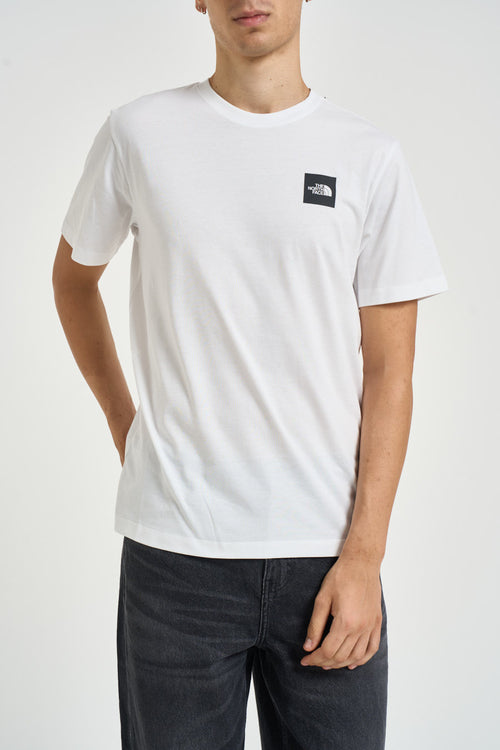 T-shirt uomo con box logo bianca - 1