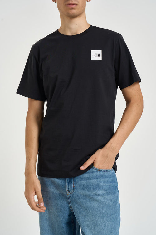 T-shirt uomo con box logo nera. - 1