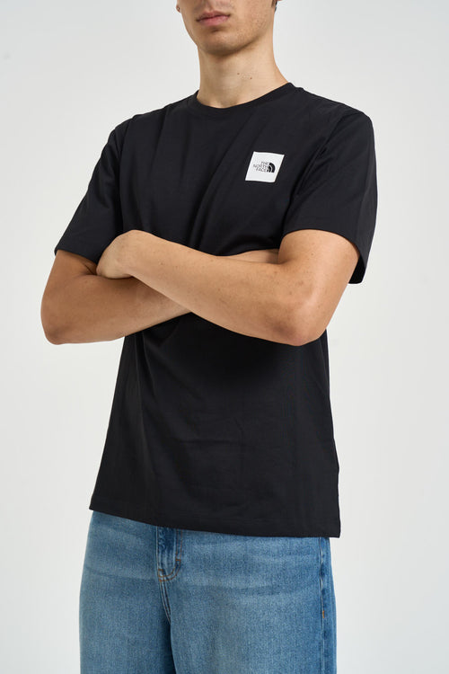 T-shirt uomo con box logo nera. - 2
