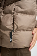 Piumino donna Saikuru marrone e beige 8GCB T06 THE NORTH FACE 