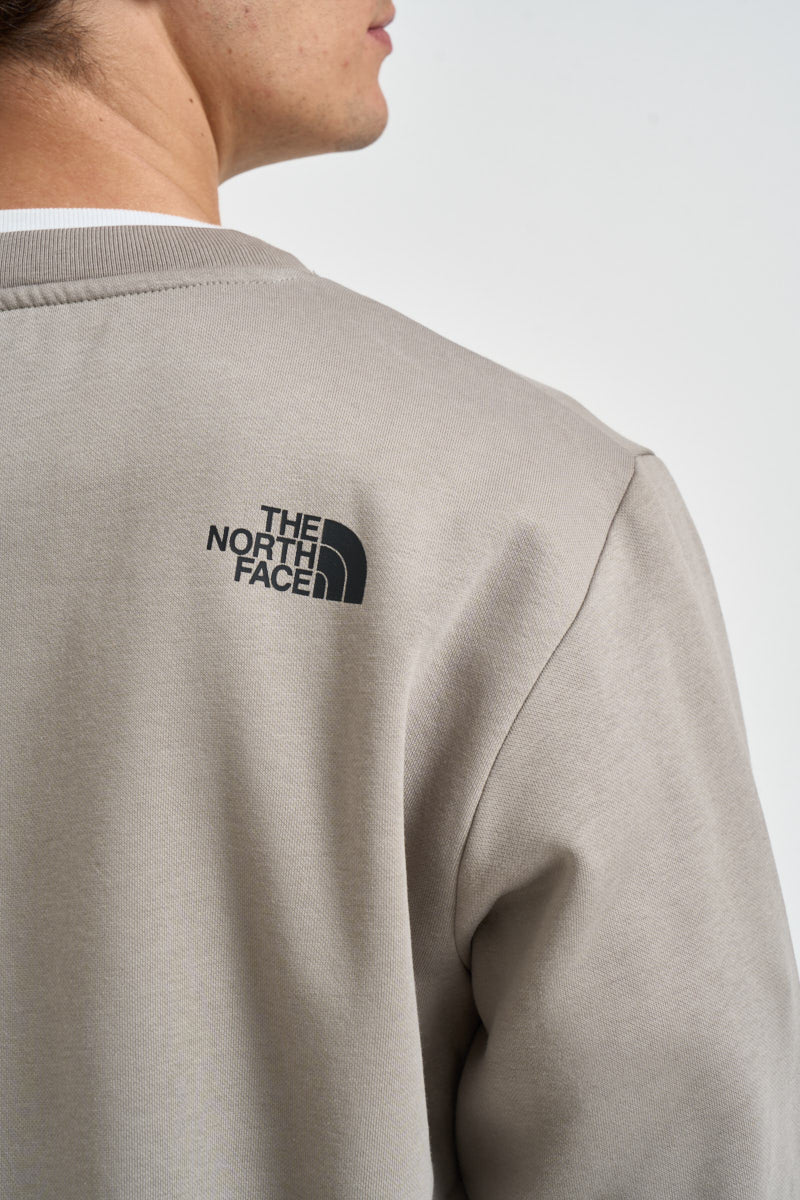 Felpa uomo Box Half Dome girocollo tortora 8JAY 2MB THE NORTH FACE 