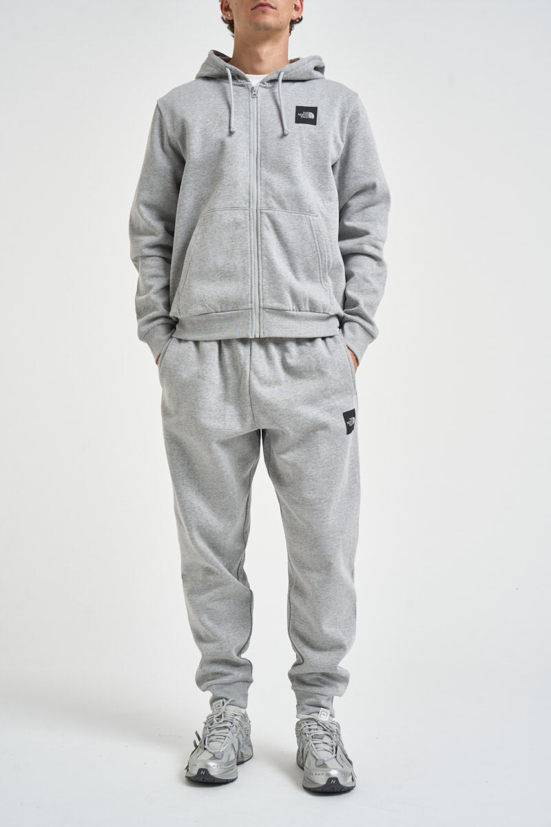 Felpa uomo full zip e box logo grigia 8JAZ CQO THE NORTH FACE 