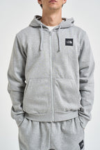 Felpa uomo full zip e box logo grigia 8JAZ CQO THE NORTH FACE 
