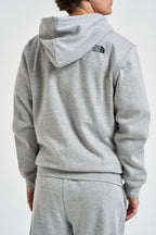 Felpa uomo full zip e box logo grigia 8JAZ CQO THE NORTH FACE 