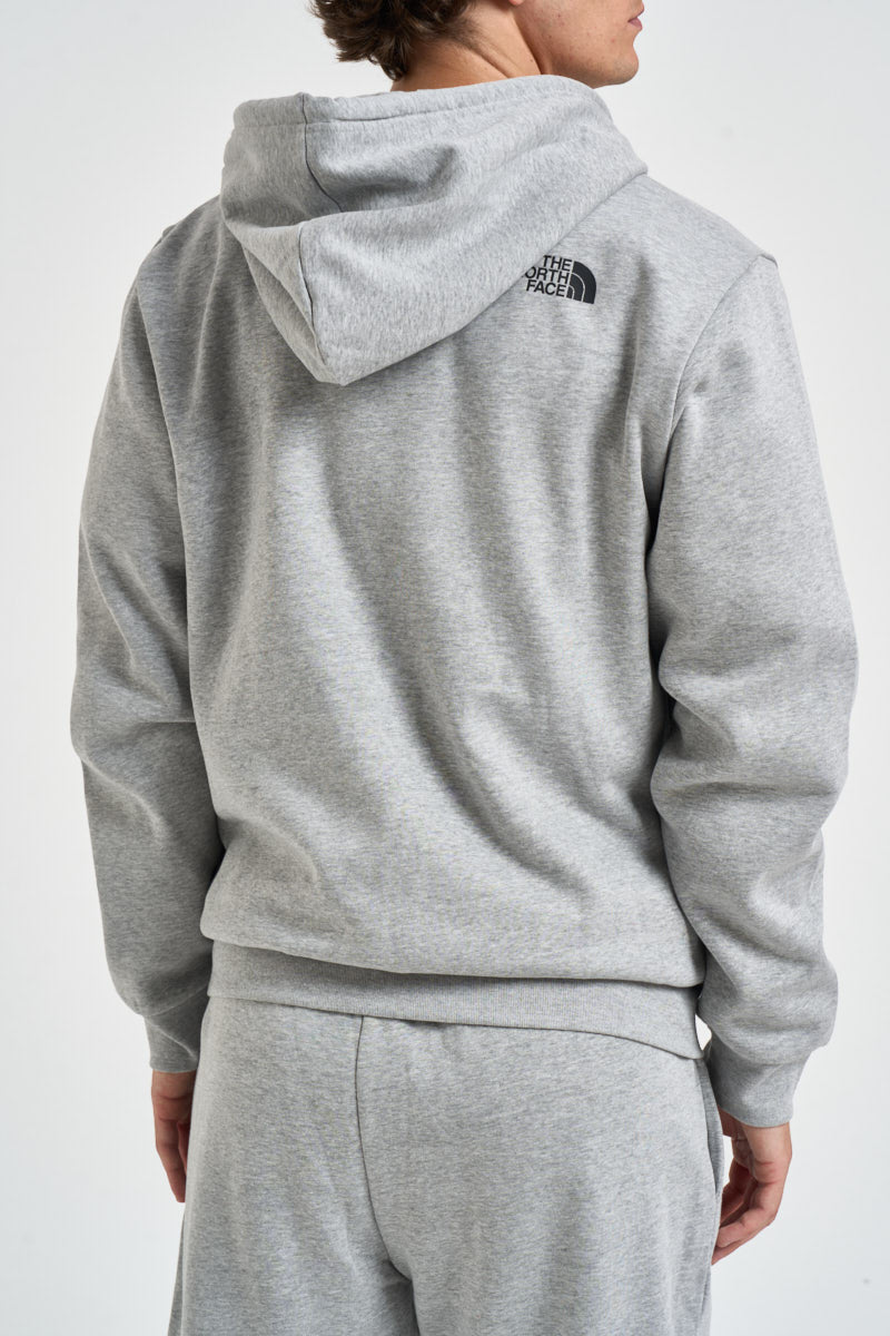 Felpa uomo full zip e box logo grigia 8JAZ CQO THE NORTH FACE 