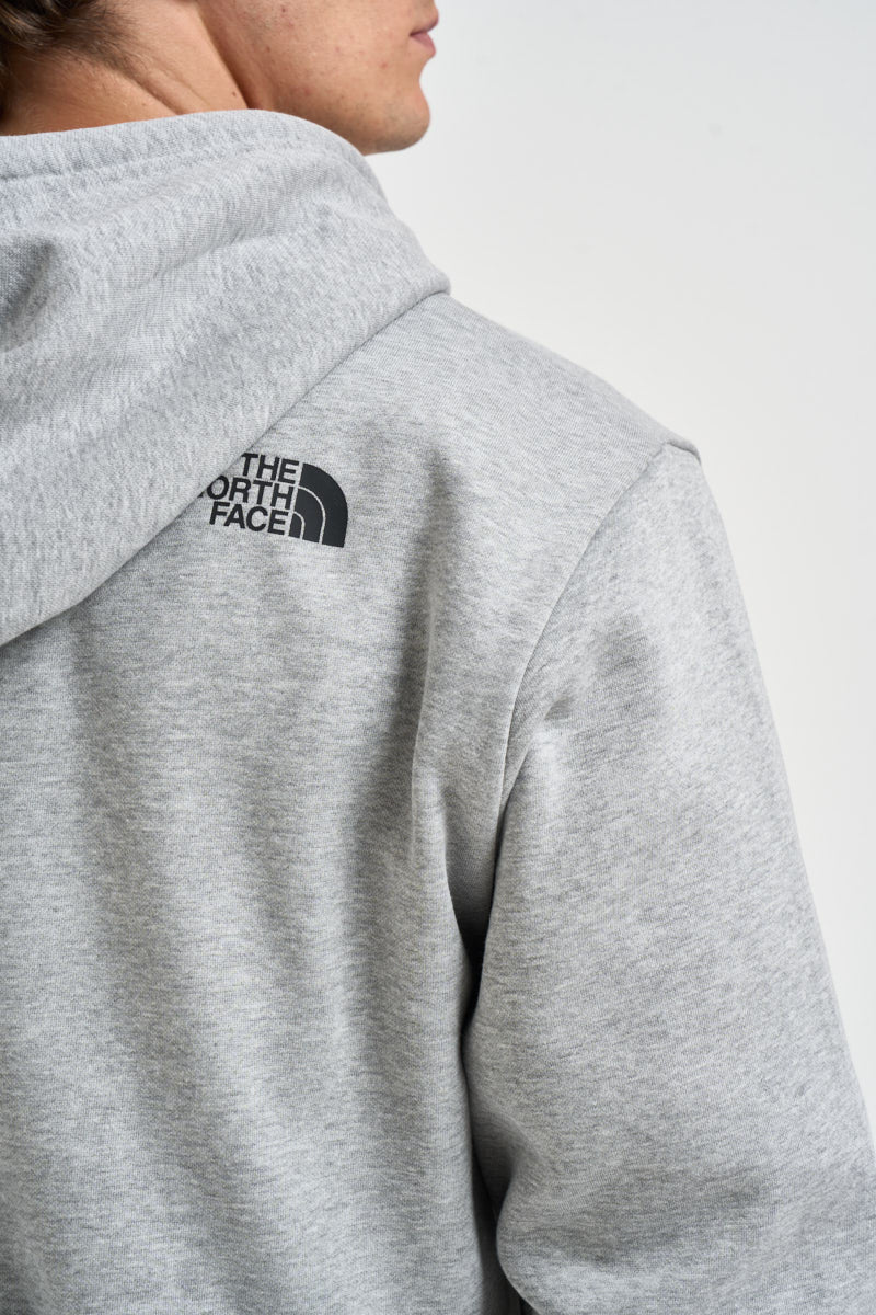 Felpa uomo full zip e box logo grigia 8JAZ CQO THE NORTH FACE 